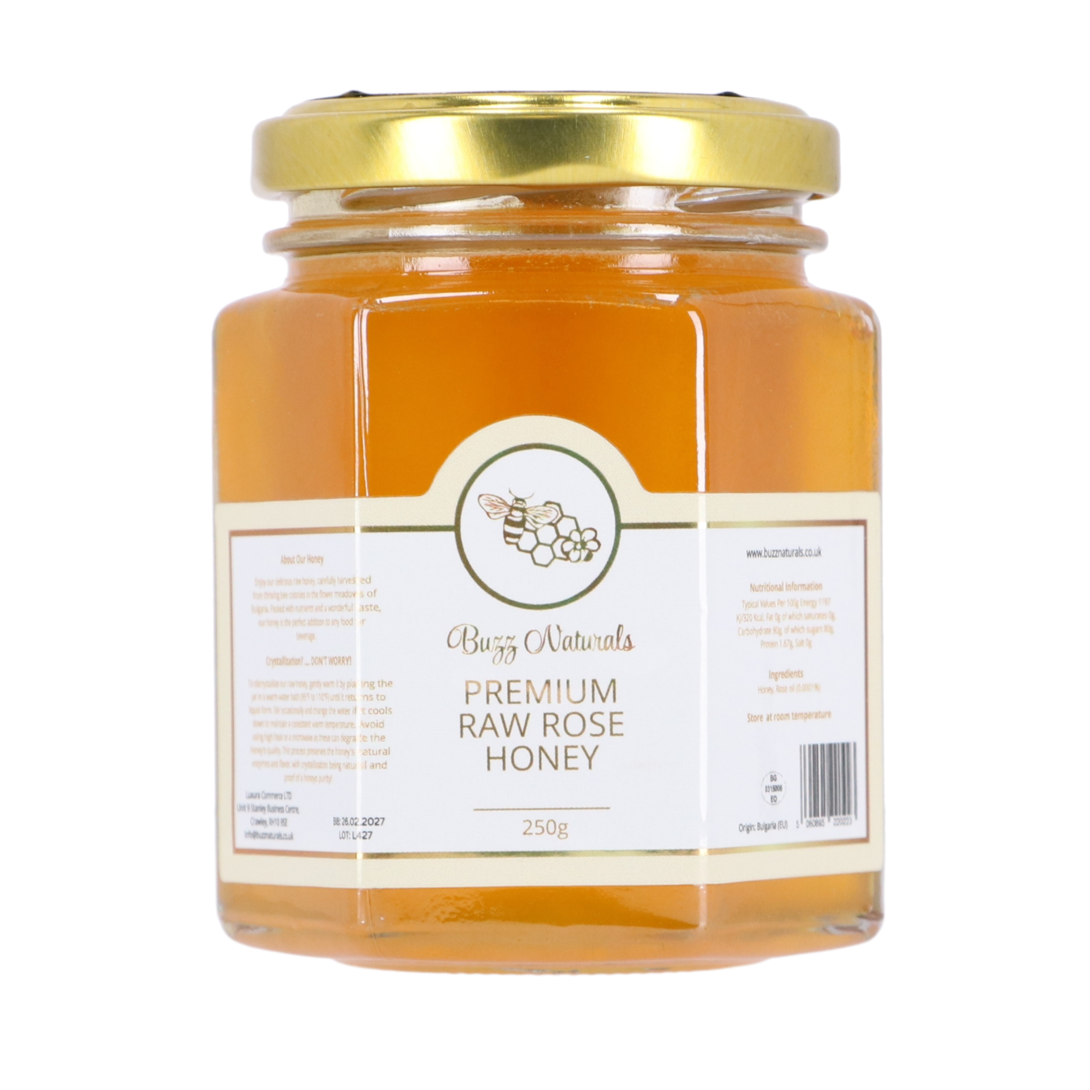 Buzz Premium Raw Rose Honey 250g