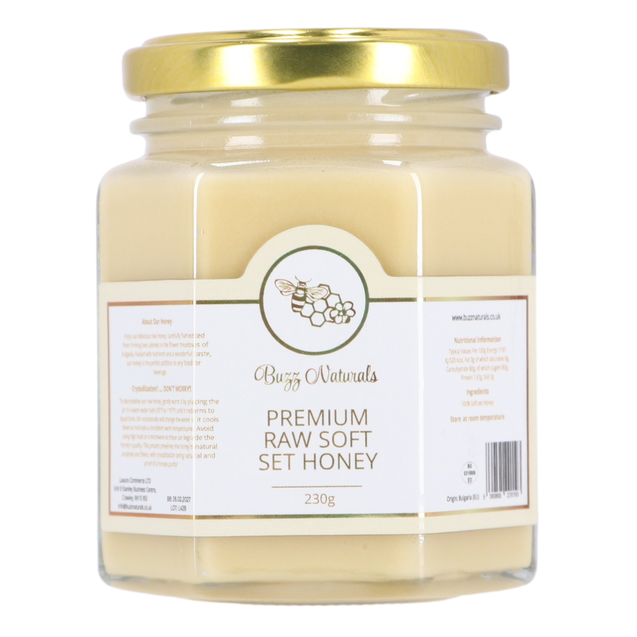 Buzz Premium Raw Soft Set Honey 230g