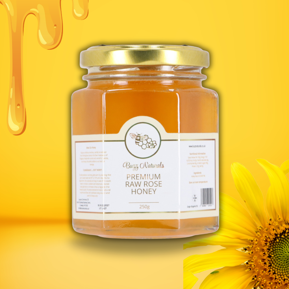 Buzz Premium Raw Rose Honey 250g